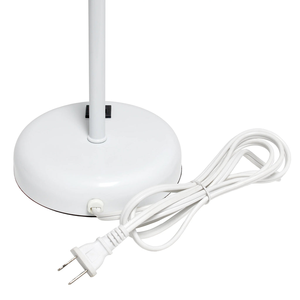 White Stick Lamp with Fabric Shade Q2536