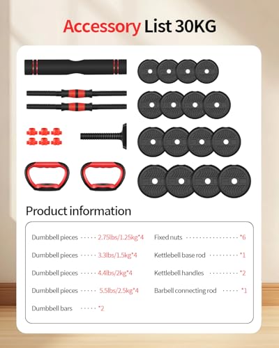 Adjustable 80lbs Dumbbell Set with Connector S114551