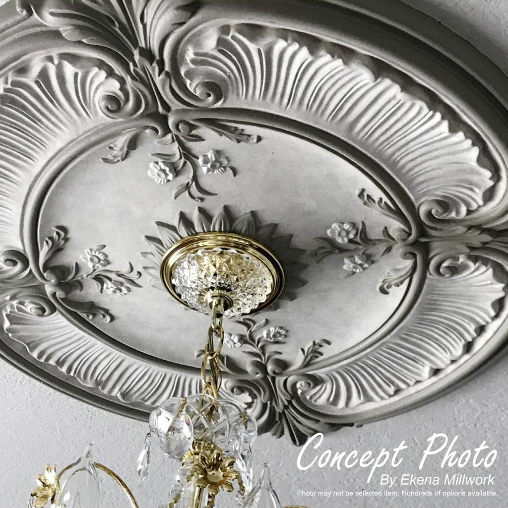 Hand-Painted Pewter Ceiling Medallion V543