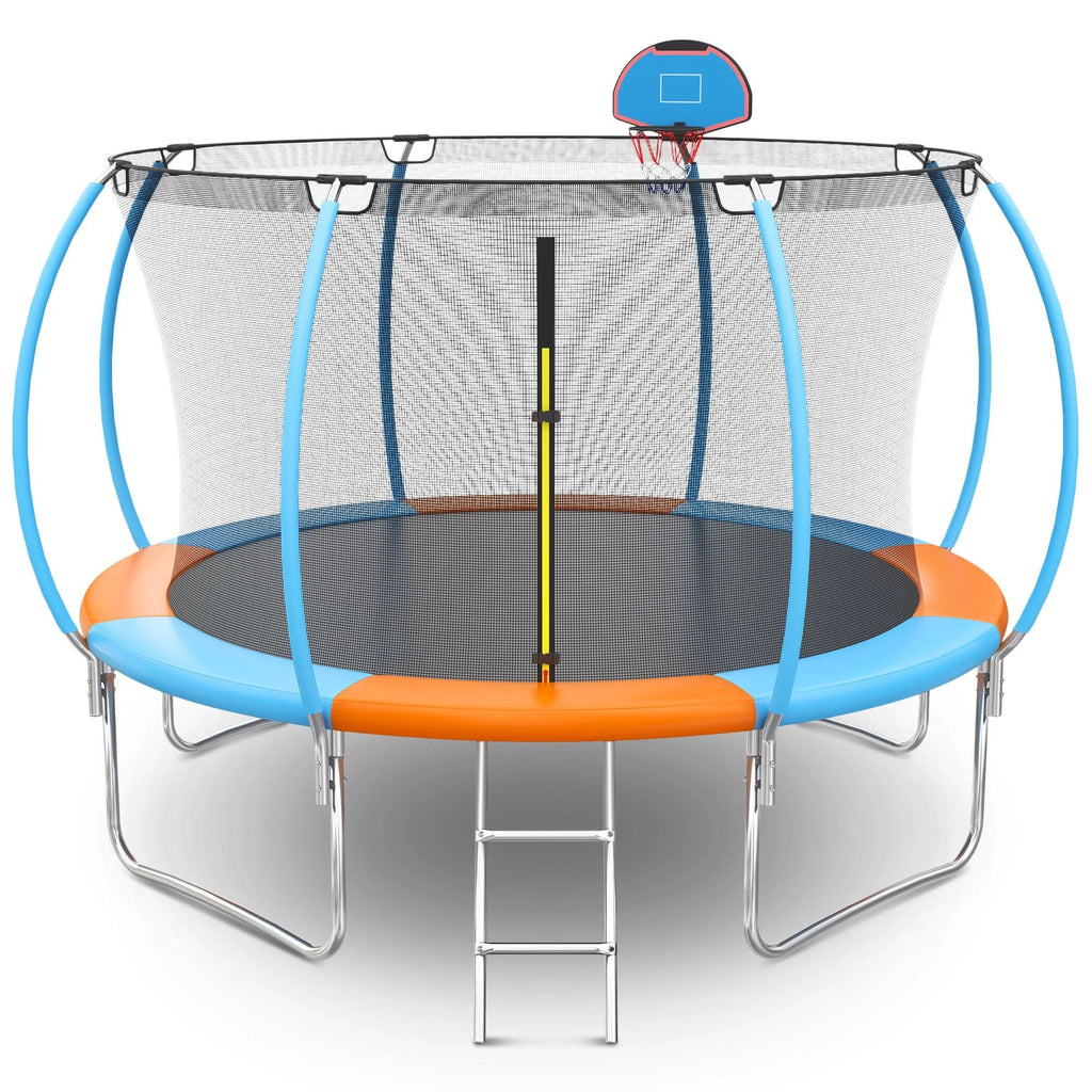 12FT Round Trampoline with Enclosure Net F424404