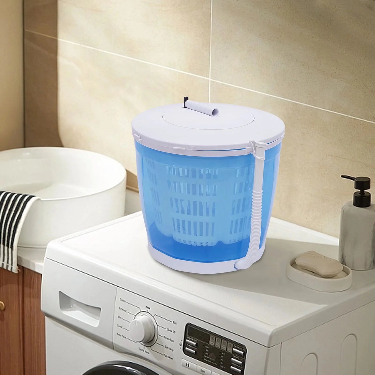 Portable Mini Compact Hand-operated Spin Dryer O268