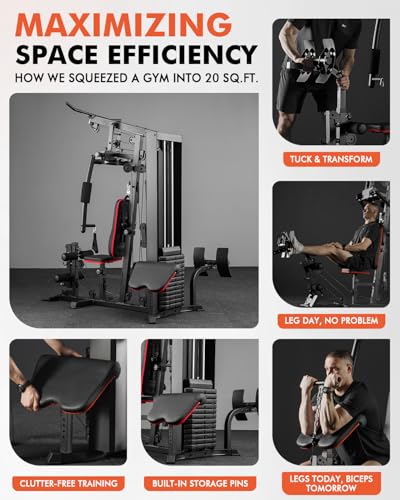 150LBS Weight Stack Multifunctional Home Gym Equipment S50677