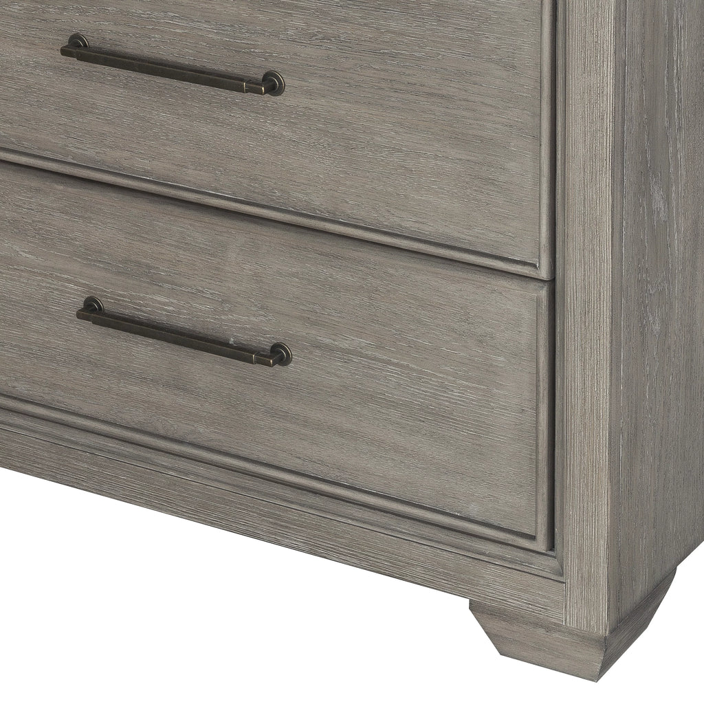 Gray Wood 6 Drawers Dresser B64216
