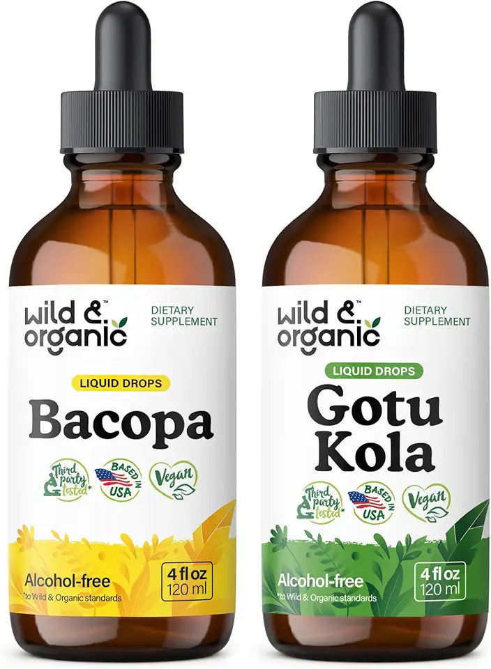 Bacopa Tincture 4 fl oz & Gotu Kola Tincture 4 fl oz O606