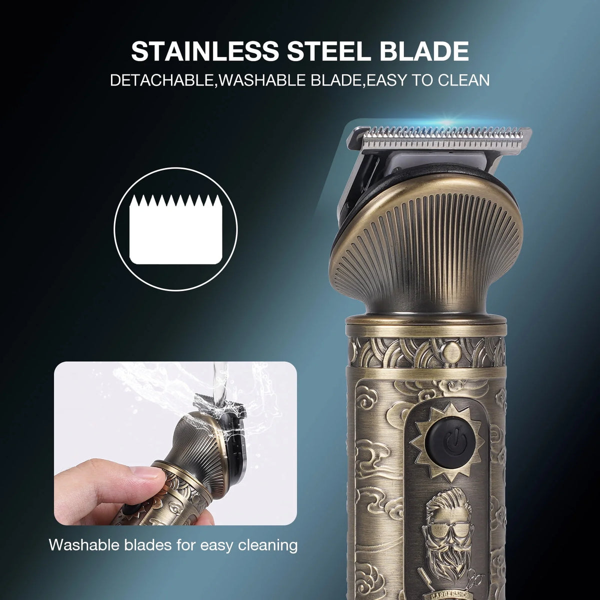6-in-1 Cordless USB Rechargeable T-Blade Beard Trimmer Q706108