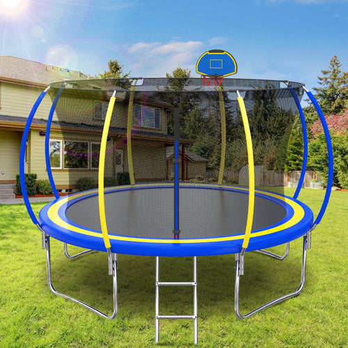 12FT Round Trampoline with Enclosure Net F424404