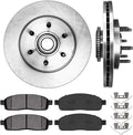 6 Lug Brake Disc Rotors and Metallic Brake Pads E946