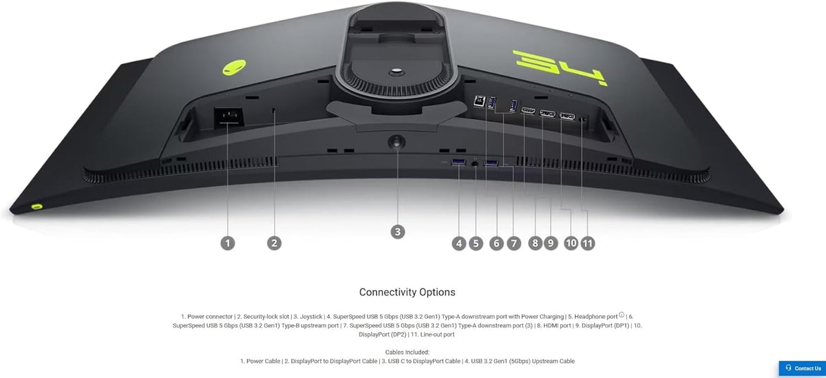 34" Curved QD-OLED Gaming Monitor, 3440x1440, 165Hz, 0.1ms T614