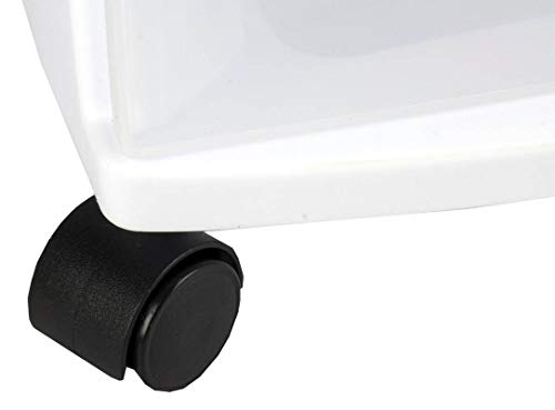 White 3 Drawer Plastic Rolling Storage Cart C298990