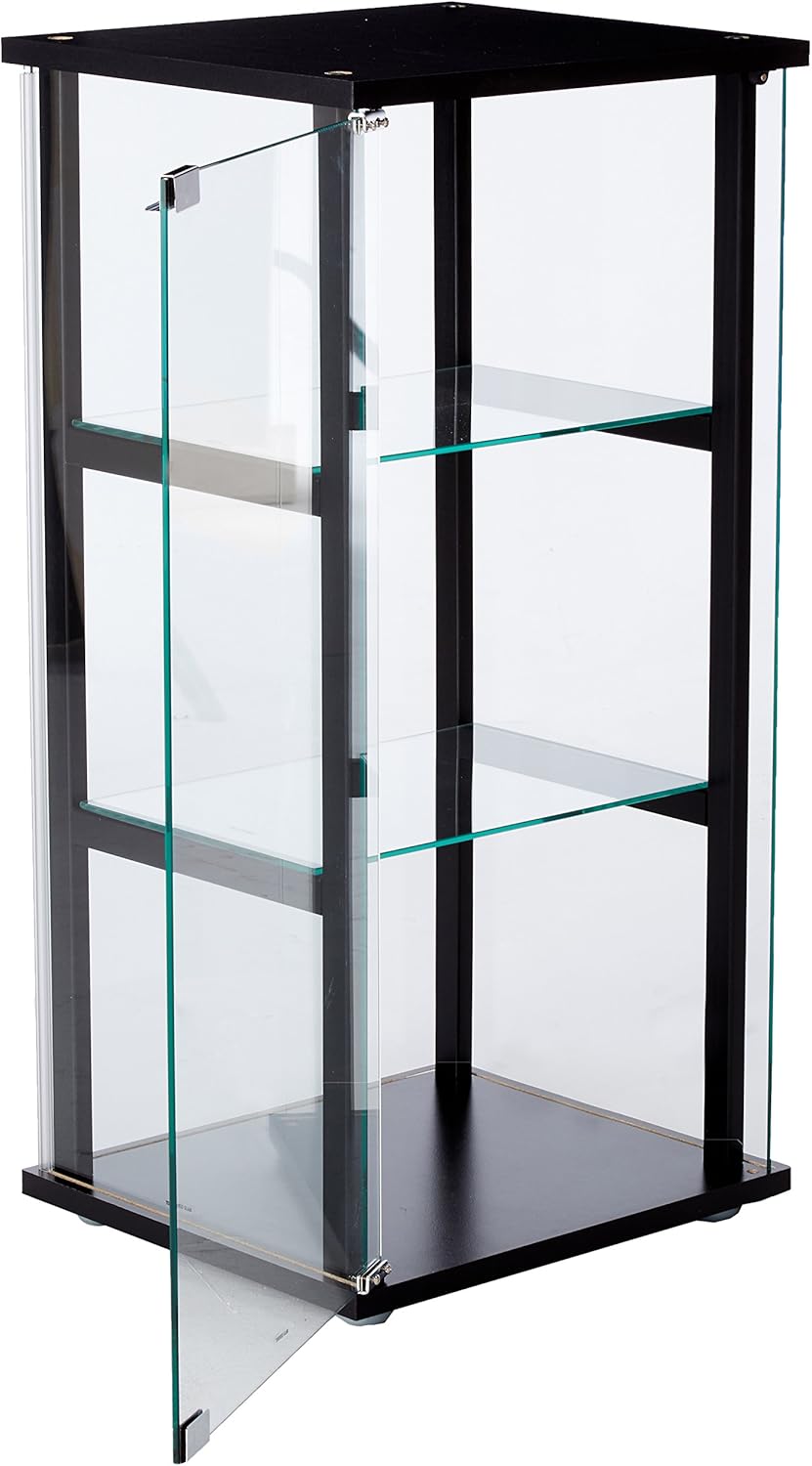 Black Glass Curio Cabinet Y671700