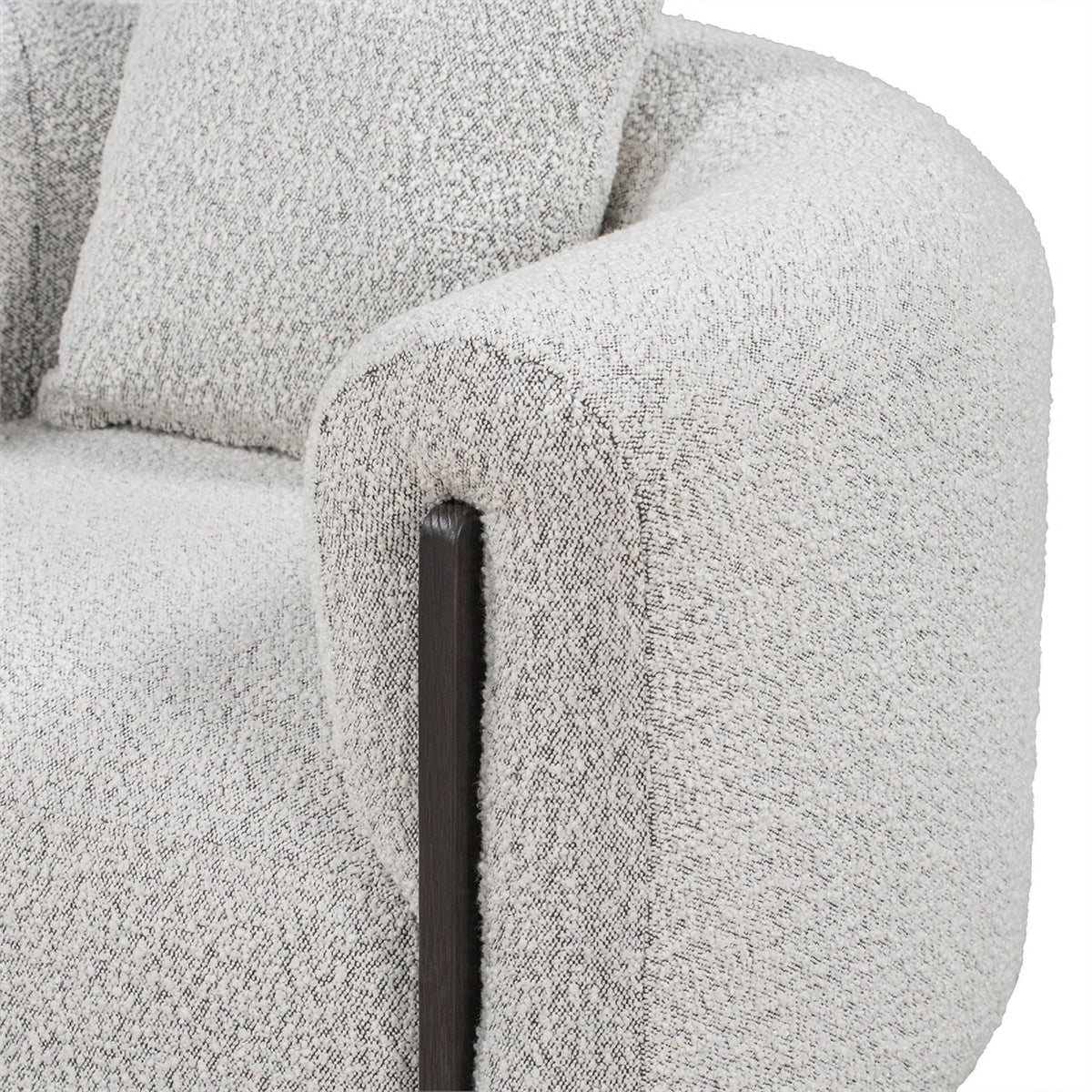 Gray Boucle Fabric Accent Chair N90228