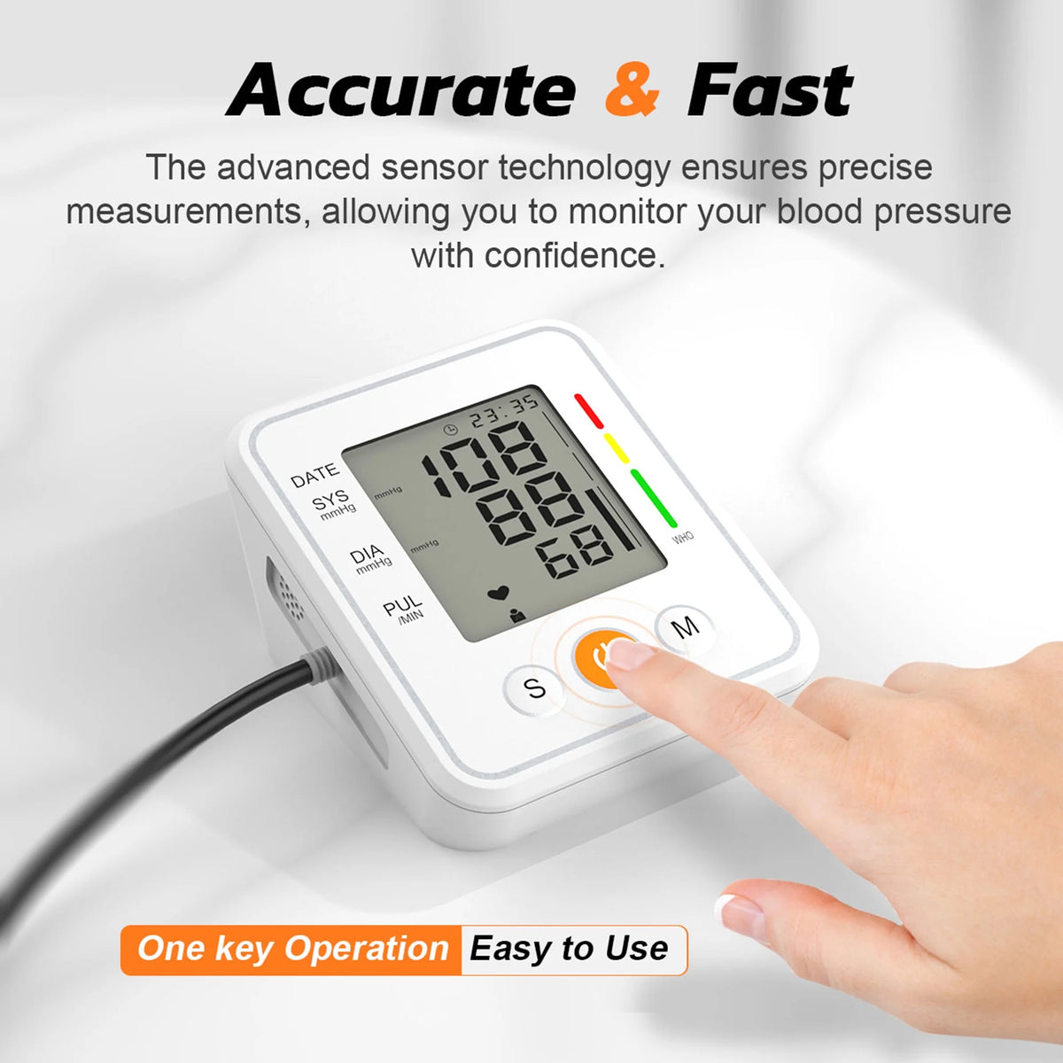 Blood Pressure Monitors with LED Display Voice Broadcasting N745103