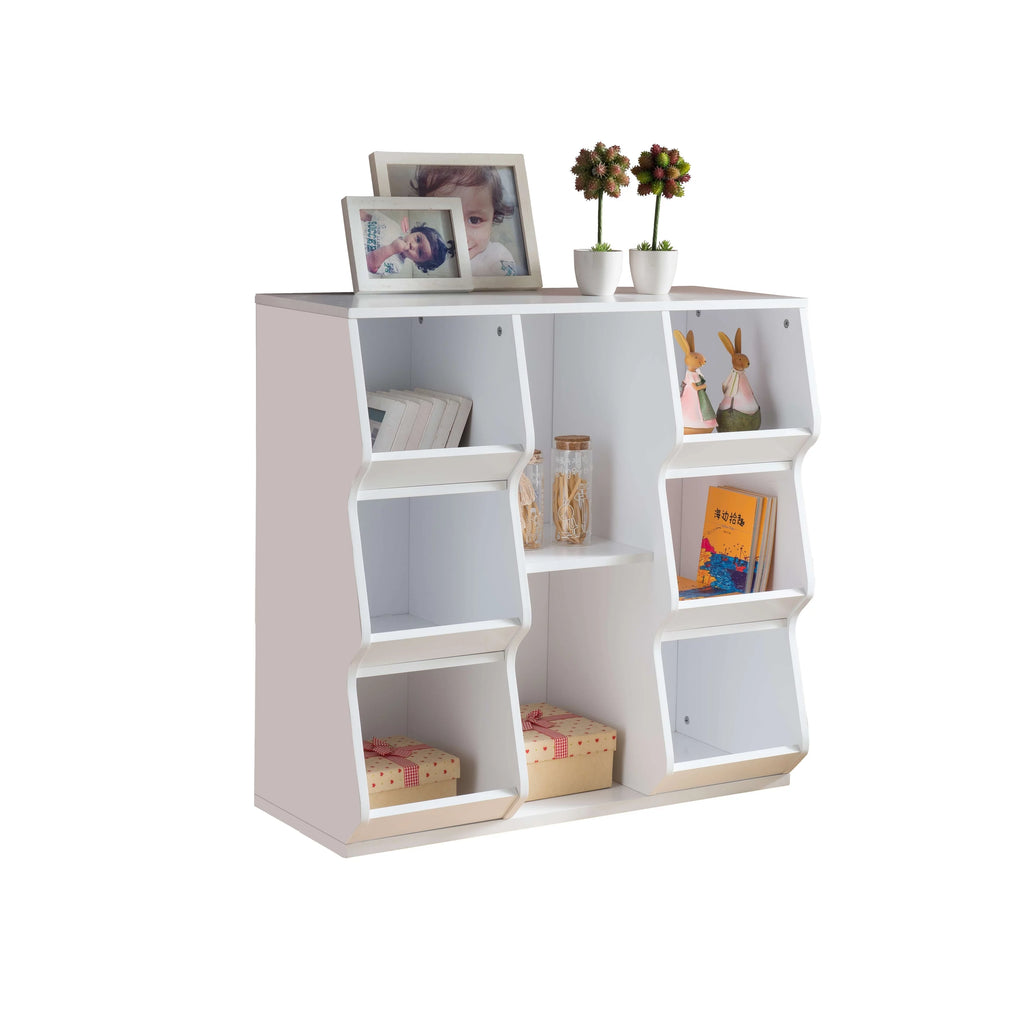 White 8 Shelf Wood Bookcase H892430