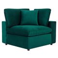 Green Performance Velvet Corner Chair T412