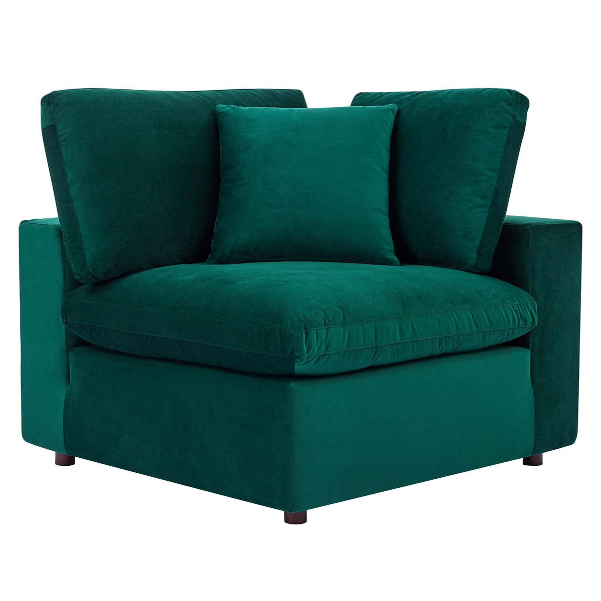 Green Performance Velvet Corner Chair T412