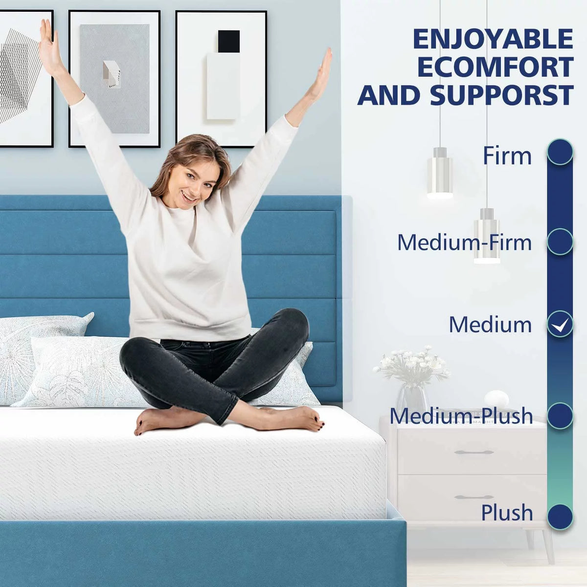 6" Full Memory Foam Medium-Firm Mattress in a Box Y739992