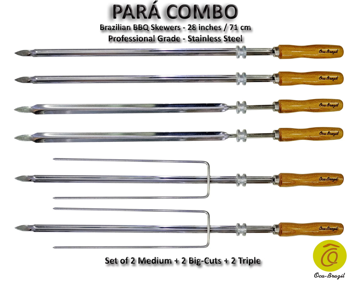 Set of 6 Brazilian Skewers 28" T75377
