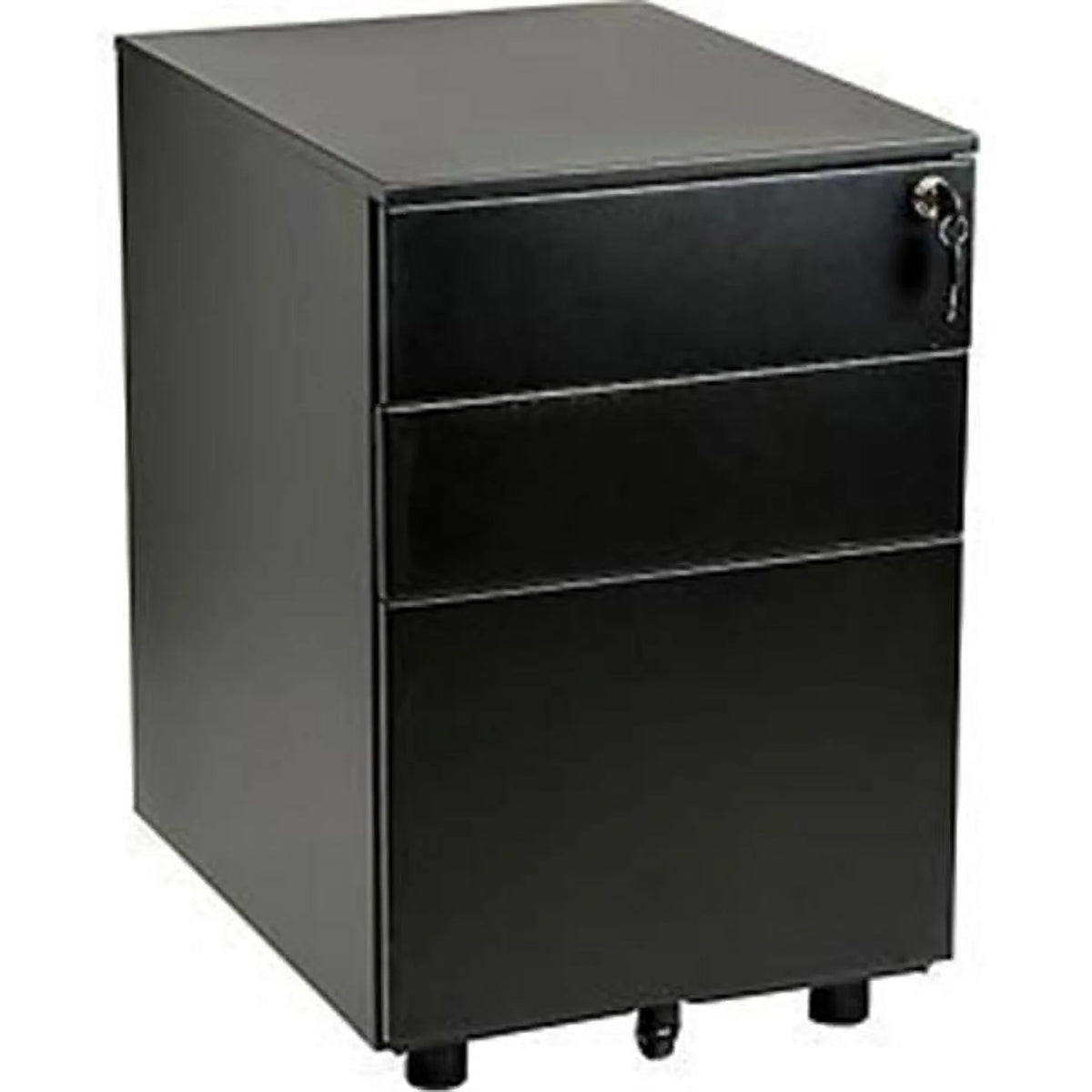 3 Drawer Black File Cabinet C665564