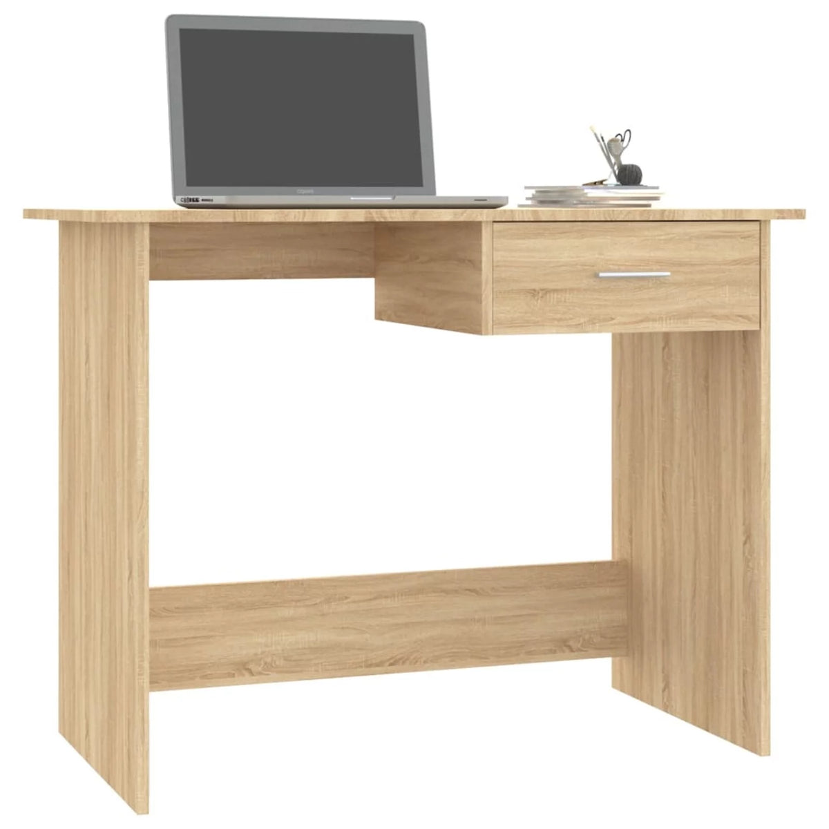 White Sonoma Oak Computer Desk with Storage Drawer Y796344