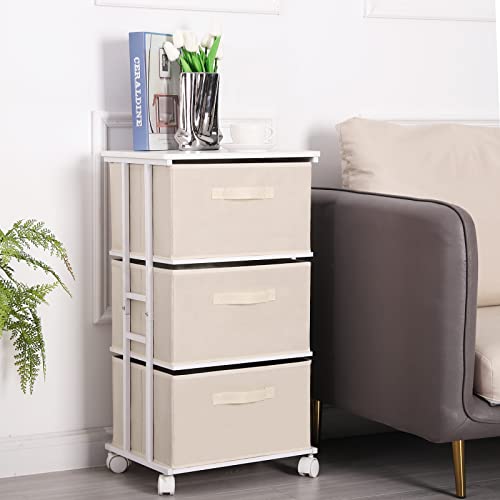 Black 3 Drawer Fabric Dresser G78527