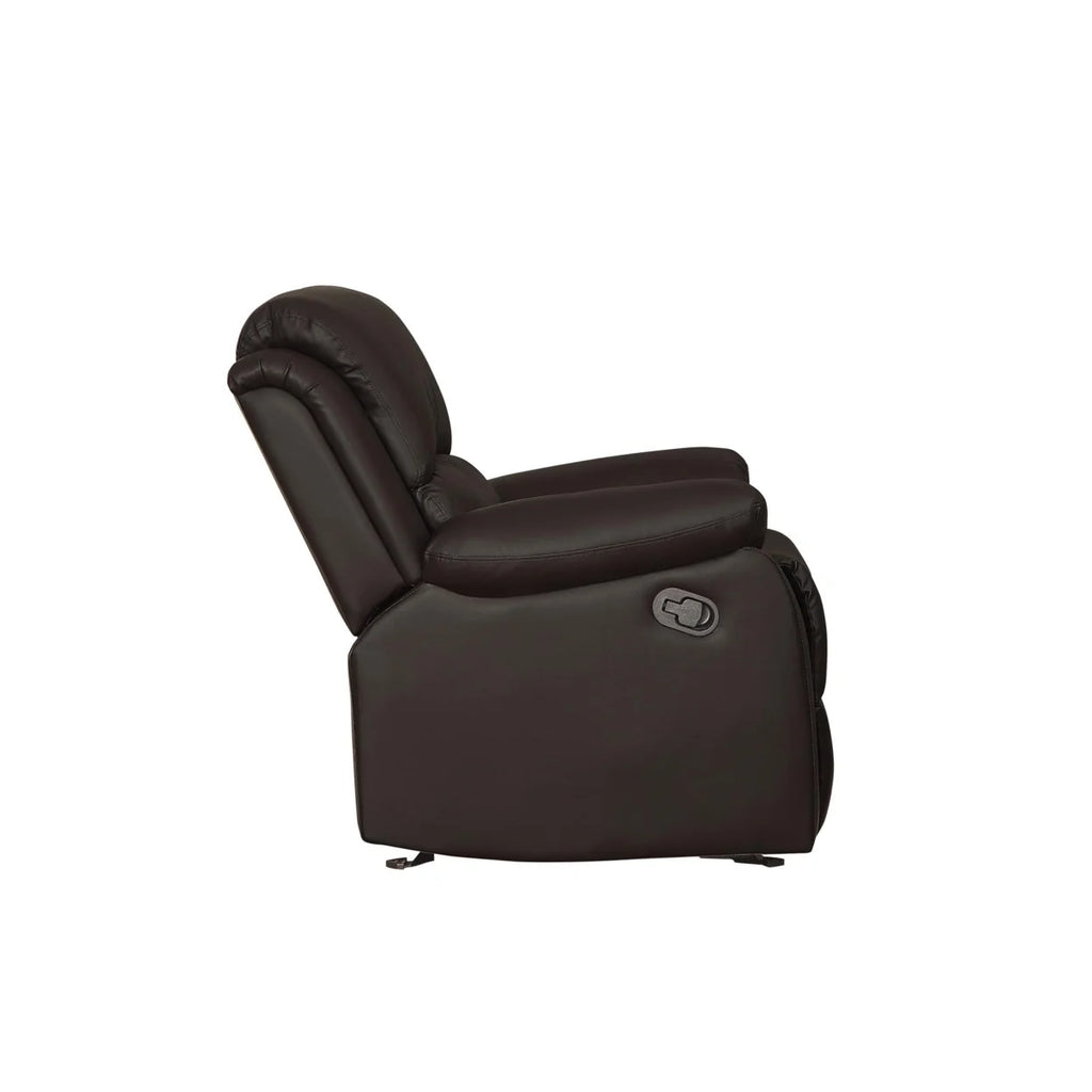 Dark Brown Faux Leather Reclining Chair W9531