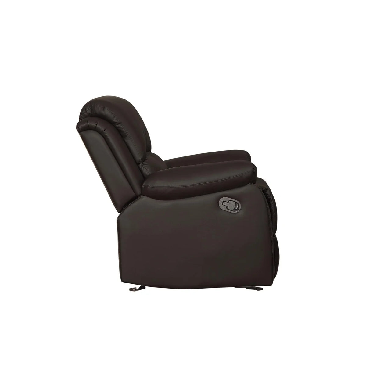 Dark Brown Faux Leather Reclining Chair W9531