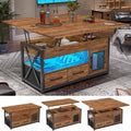 40" Lift Top Coffee Table with Storage Cabinet A735