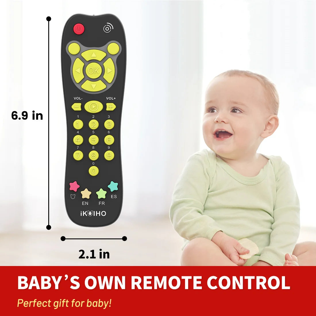 Black Musical Baby Remote Control Toy with Light Sound E698577