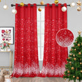 Christmas Curtains 52 x 95 inch Red and White E558991
