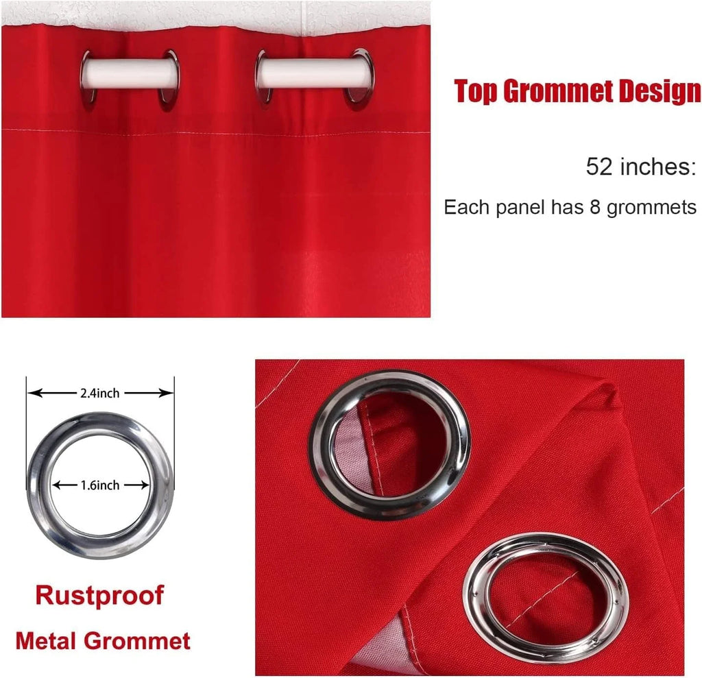 Christmas Curtains 52 x 95 inch Red and White E558991