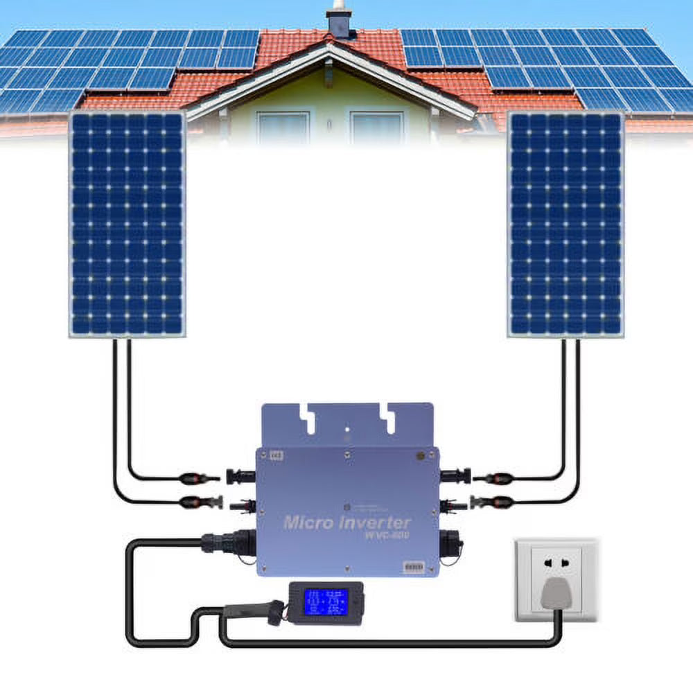 600W 110V Solar Micro Inverter Grid Tie MPPT Pure Sine Wave Waterproof J9410