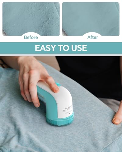 Fabric Shaver and Lint Remover with 2-Speeds, Stainless Steel Blades, Gray U226285