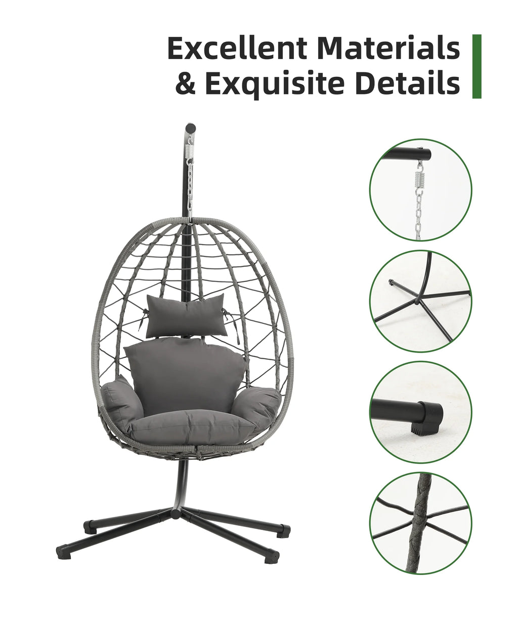 Indoor Outdoor Egg Swing Chair with Soft Cushion C786