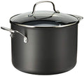 Black Nonstick 8-Quart Stockpot with Lid S348
