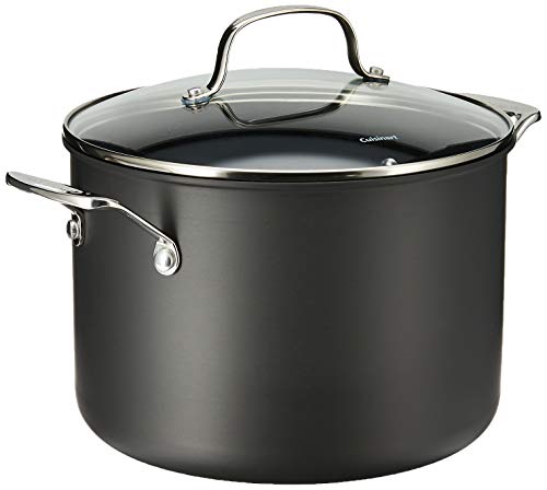 Black Nonstick 8-Quart Stockpot with Lid S348