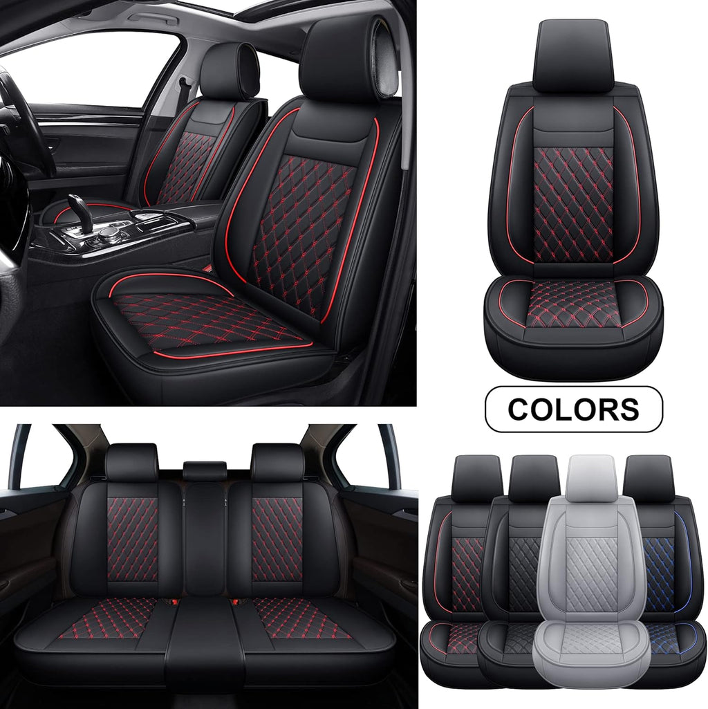 Full Set Faux Leather Car Seat Covers Y1271