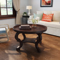 Faux Wood Circular Coffee Table Y985066