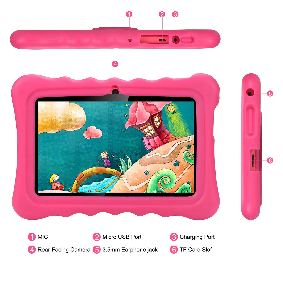 7” Android Kids Tablet WiFi Camera with Case Q911