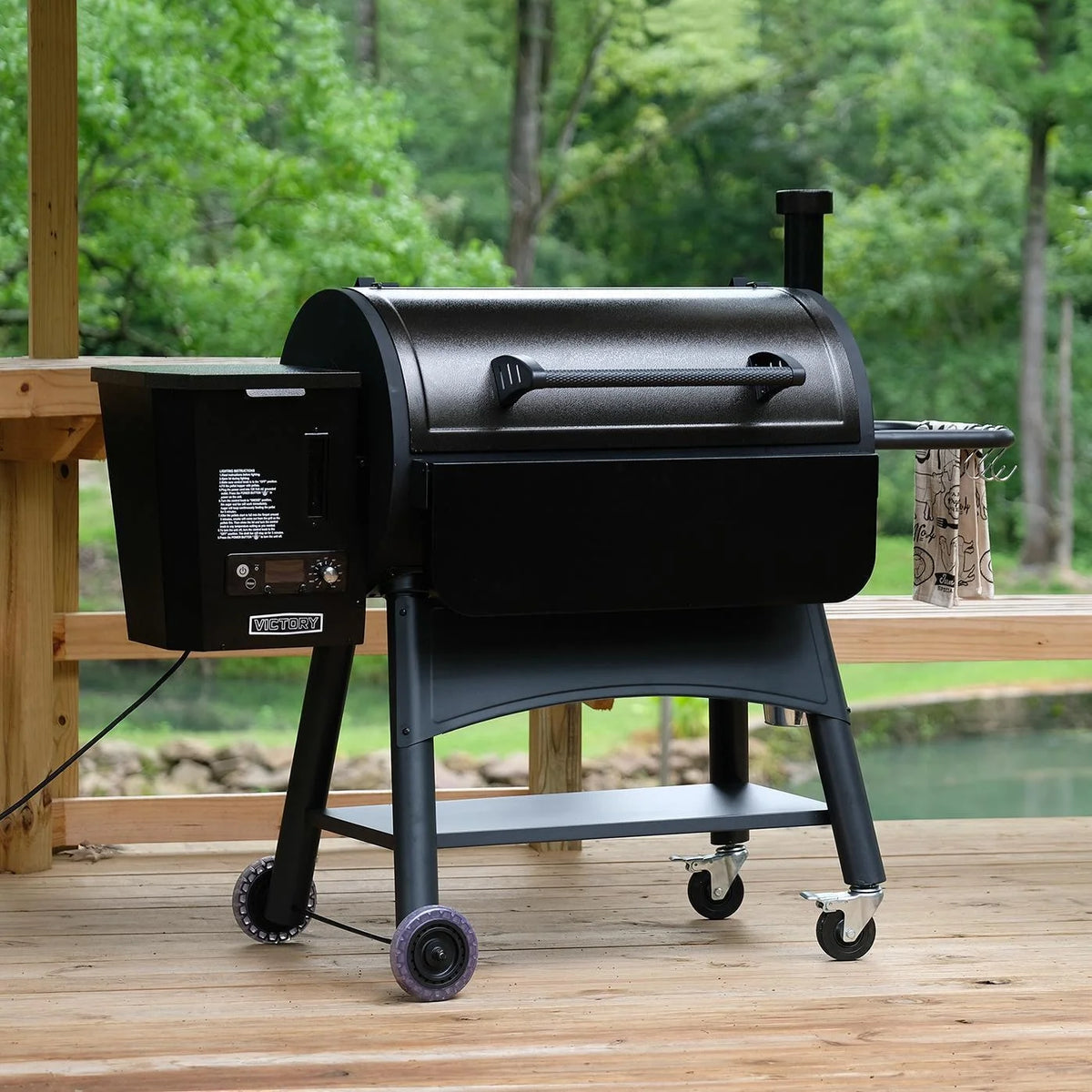 35-Inch Wood Pellet Grill with Front Shelf I85446