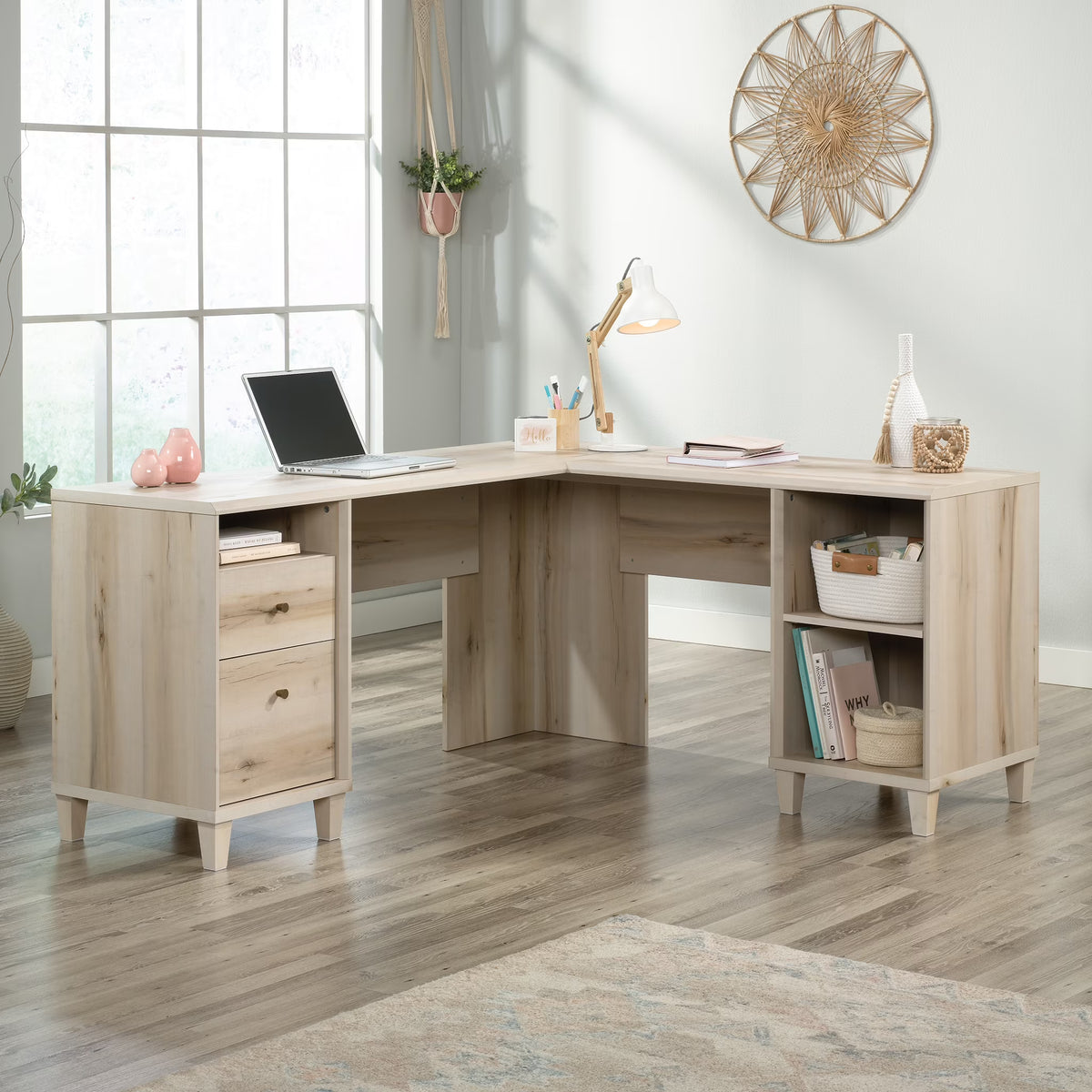 Pacific Maple Finish L-Desk B14087
