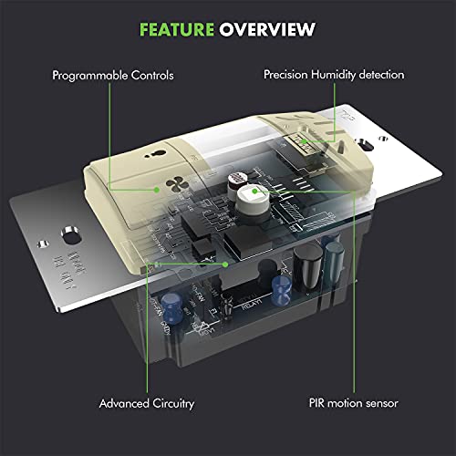 White Dual Tech Humidity Sensor Switch W6031