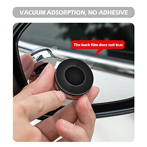 2 Pack Car Blind Spot Mirror with 9D Glass, 360° Adjustable (Black) X2272