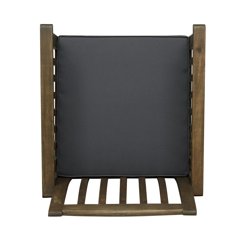 Acacia Wood Outdoor Dining Chairs with Cushion, Set of 2 J867688