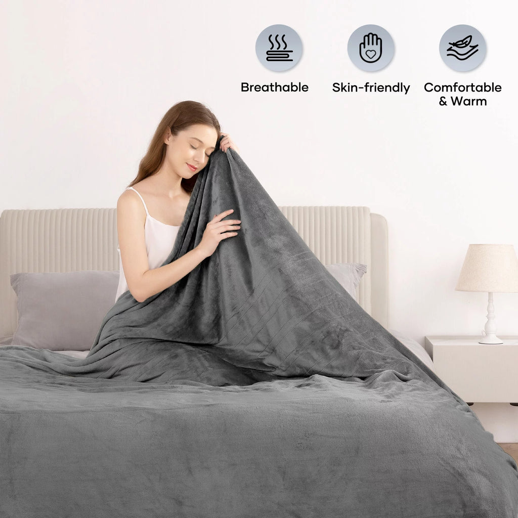 Gray Full Size Electric Blanket A9045