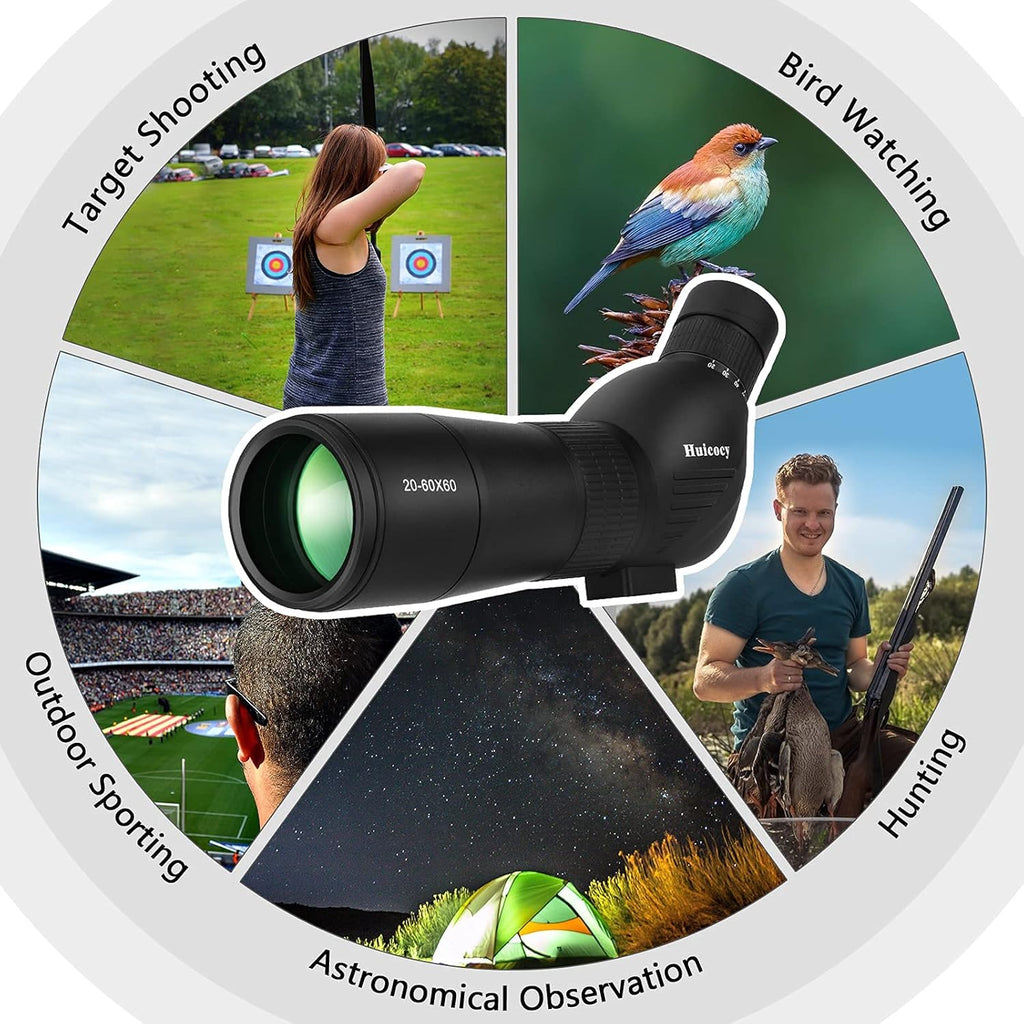 20-60x60mm Zoom Fogproof Spotting Scope with Tripod L995731