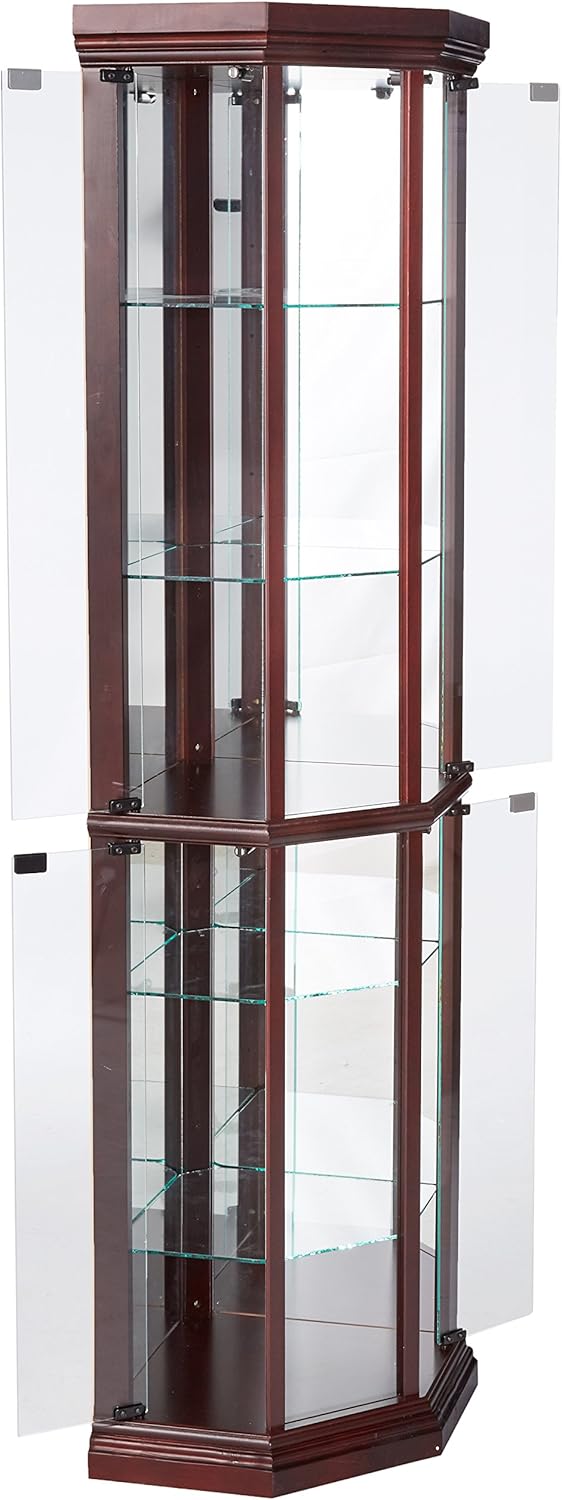 Cherry Finish Corner Cabinet E659