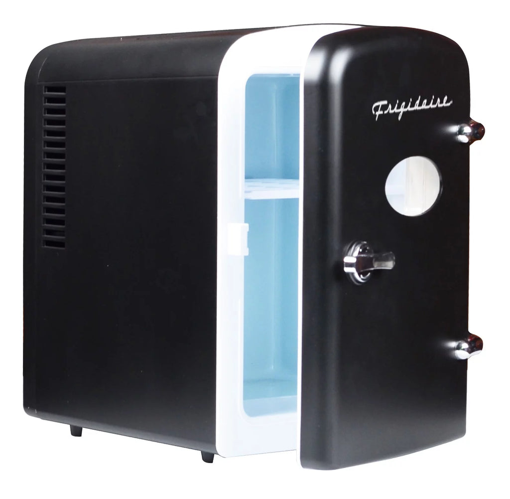 Portable Retro 6-can 4 Liters Mini Fridge Black X5534