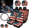 Car Seat Covers Full Set with Steering Wheel Cover, Gear Shift Knob Cover, Handbrake Cover, Seat Belt Cover, Seat Headrest Covers H138769