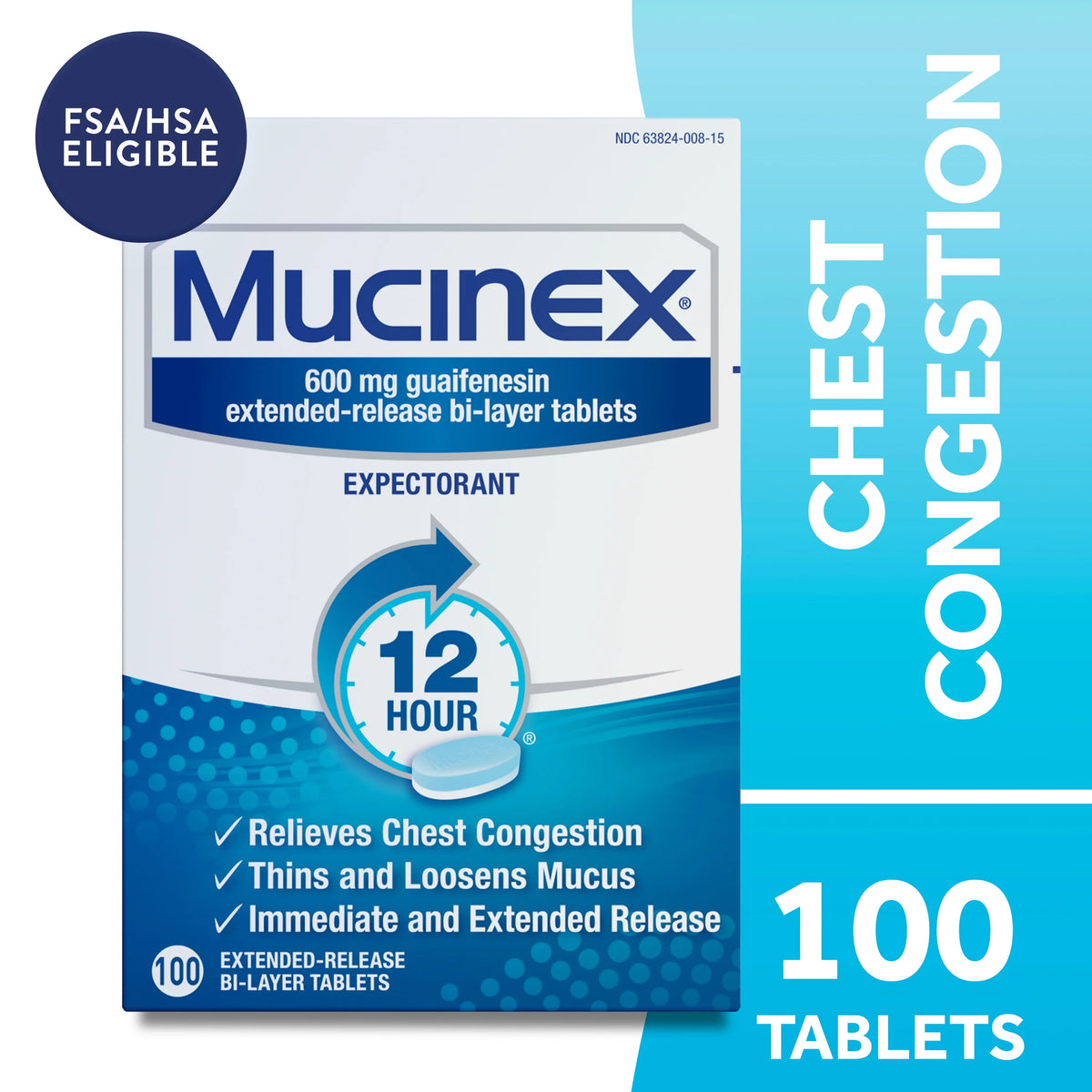 100 Tablets Chest Congestion Relief N35215