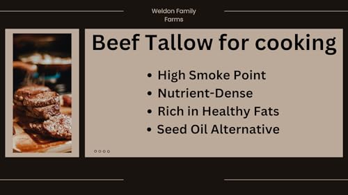 Rendered Beef Tallow, 2 pack, Grass fed, 16oz Total X46455
